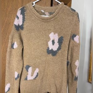 Women's Flower Crewneck Sweater Size M/L